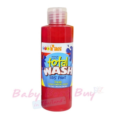 Finger Paint,  Fas Total Wash Kids Paint Cool Red non-toxic ᴧ