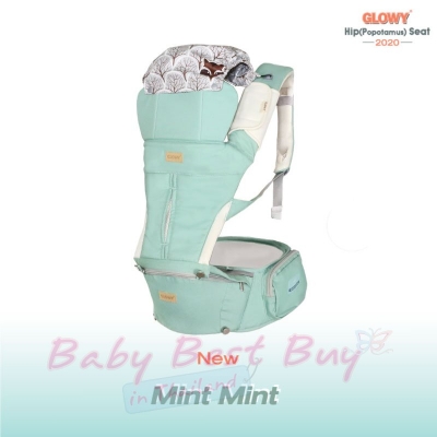 Իշ Glowy  hip(popotamus) Hip Seat Baby Carrier  Mint Mint