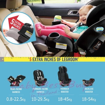Graco 4Ever Extend2Fit 4-In-1 Car Seat Clove