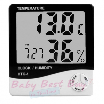 HTC1 Digital LCD Hygrometer Thermometer Alarm Clock