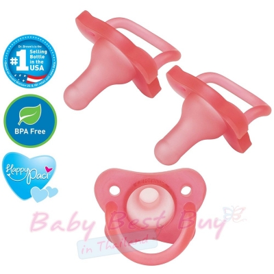 Dr.Browns One Piece Silicone Pacifier stage 1 0m+ Pink