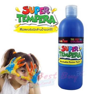  չ non-toxic ᴧ Fas Super Tempera Poster Paint 500ml Blue