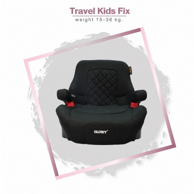 Glowy Booster seat W Travel Kids Fix Black