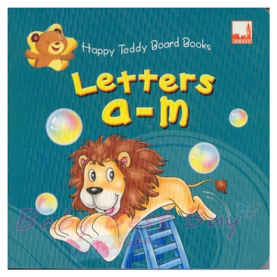 หนังสือบอร์ดบุ๊คเด็ก Letters A-M Happy Teddy Board Book