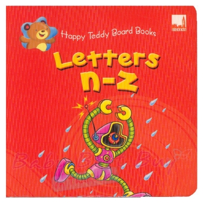 หนังสือบอร์ดบุ๊คเด็ก Letters N-Z Happy Teddy Board Book