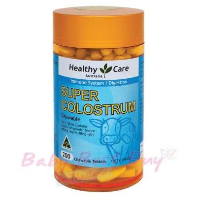 ٧ ʵ ͧ Healthy Care Super Colostrum 200 Chewable Tablet