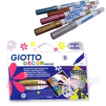ปากกาเมจิกสีเมทาลิค 5 สี Giotto Decor Metal