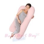 หมอนรองท้องเต็มตัว หมอนรองท้องตัวยู Glowy Full Body Pregnancy Pillow สีชมพู Glowy Pregnancy Pillow Full Body Peachy Pink